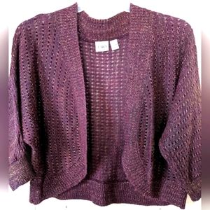 Cato Women's Crochet Cropped Sweater